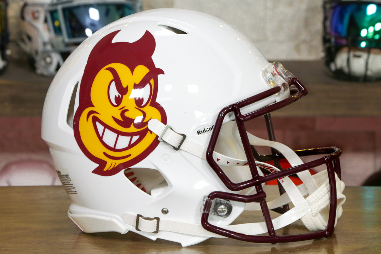 Arizona State Sun Devils Riddell Speed Authentic Helmet - White Sparky