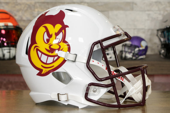 Arizona State Sun Devils Riddell Speed Replica Helmet - White Sparky