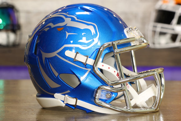 Boise State Broncos Riddell Speed Mini Helmet - Blue w/Chrome mask