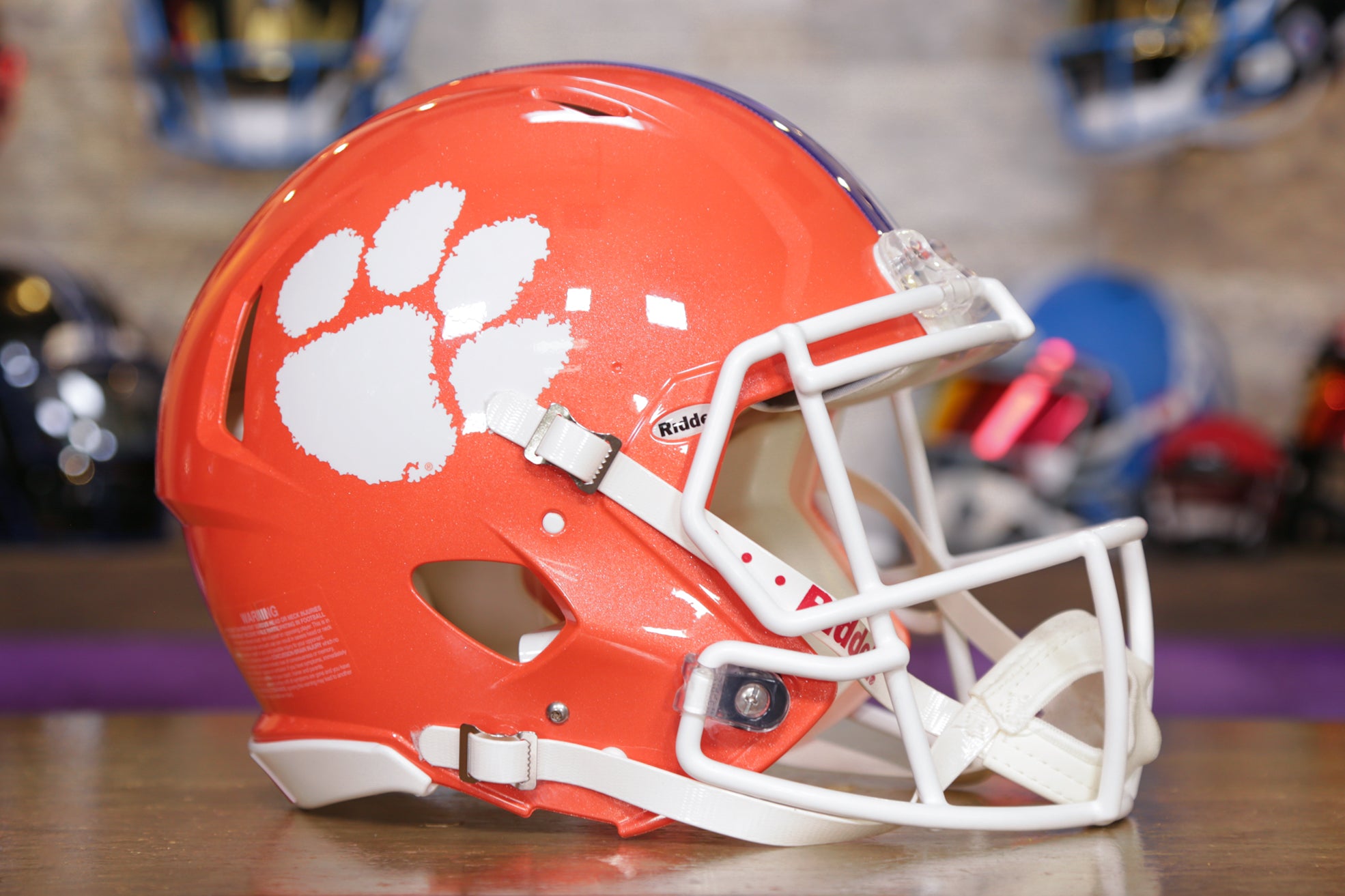 Casco Clemson Tigers Riddell Speed ​​Auténtico