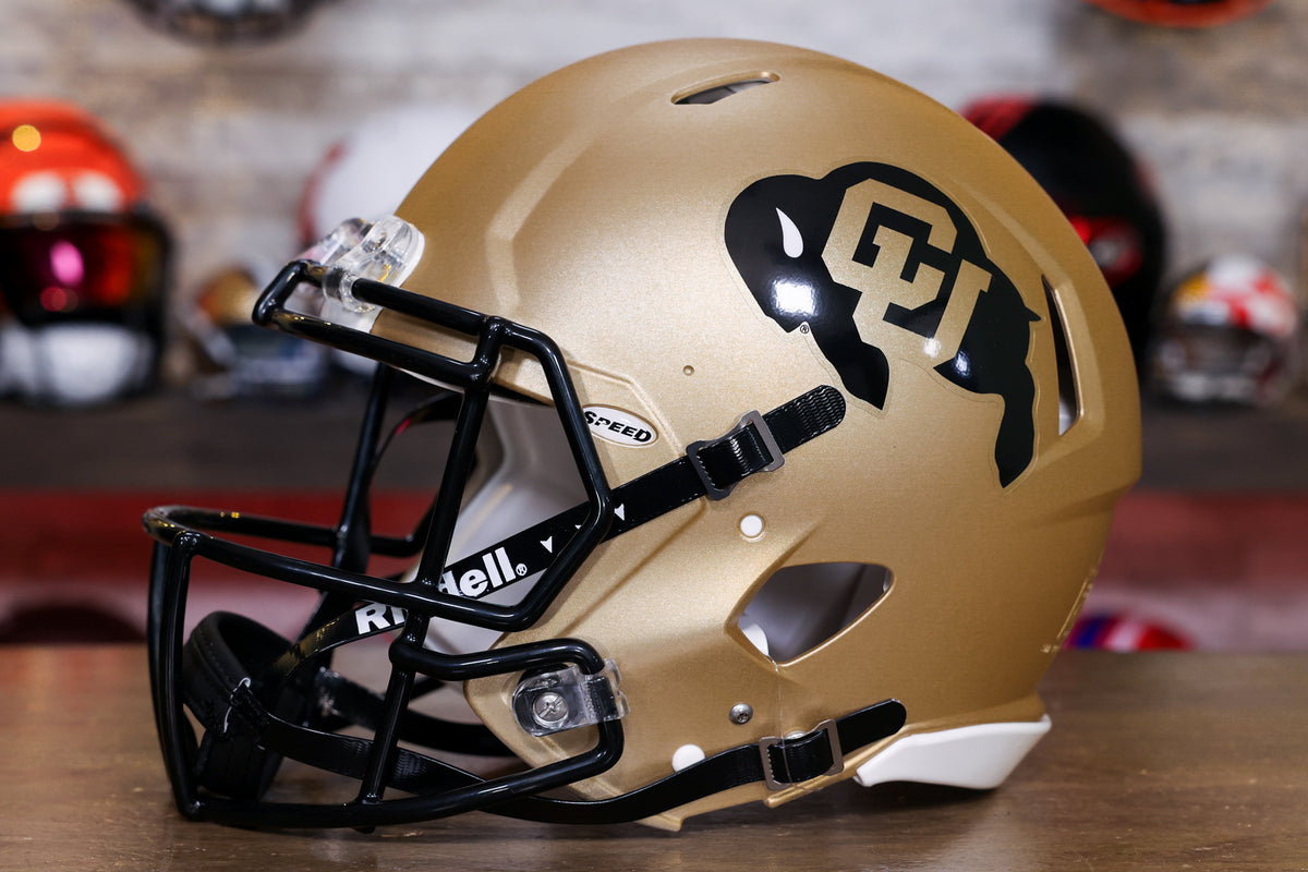 Colorado Buffaloes Riddell Speed Authentic Helmet - Satin Gold – Green ...