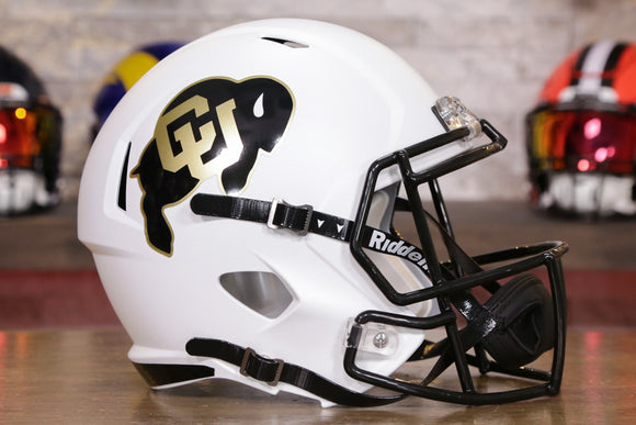 Colorado Buffaloes Riddell Speed Replica Helmet - Matte White