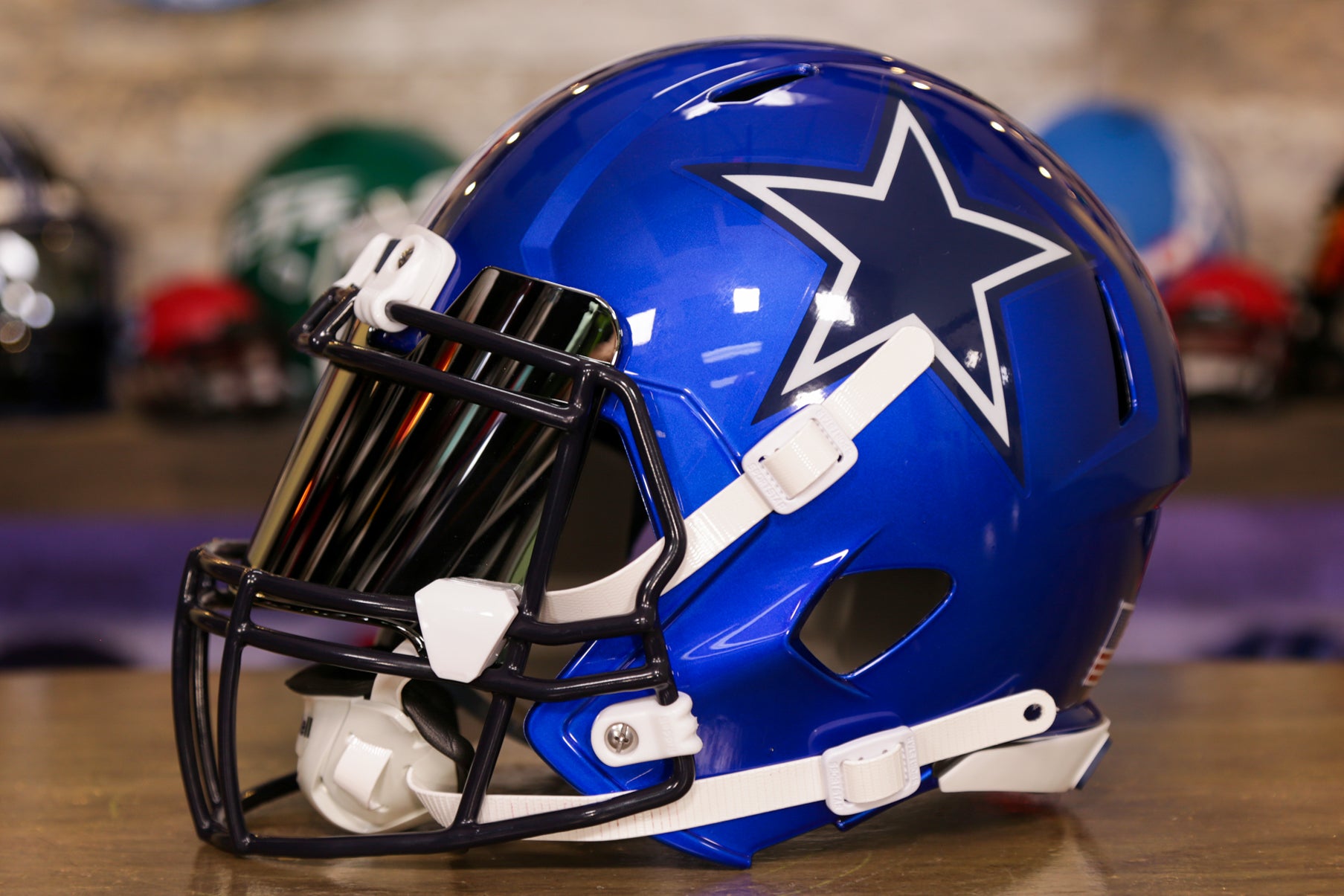 DALLAS COWBOYS CHROME SPEED REPLICA HELMET