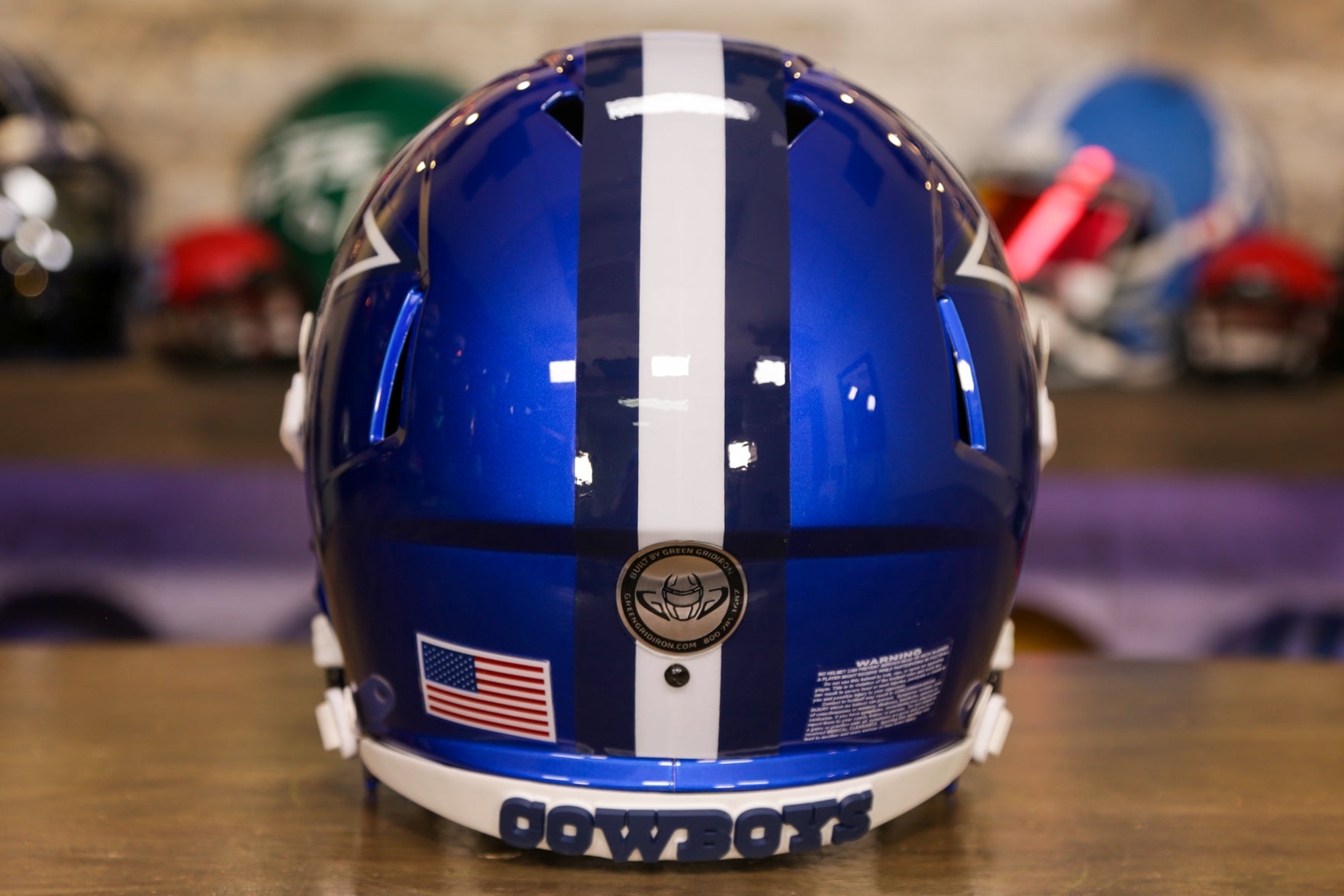 Dallas Cowboys Navy and Blue Flash Helmet Build – Green Gridiron, Inc.