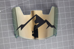 Designer Etched Visor - Mountain Range