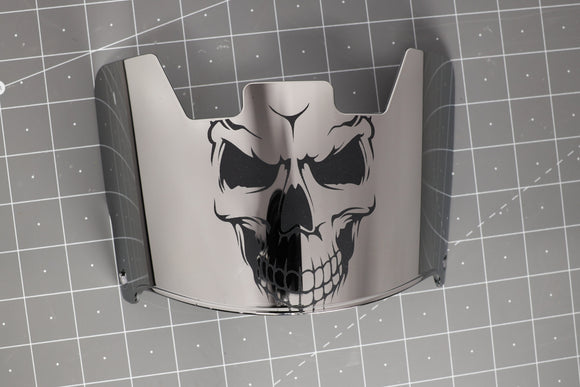 Designer Etched Visor - Skull Face