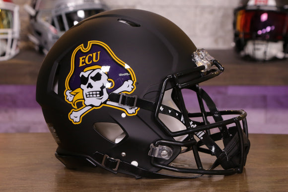 East Carolina Pirates Riddell Speed Authentic Helmet - Matte Black