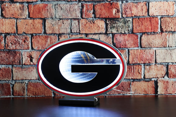 NCAA LED Infinity Logo Light - Georgia Bulldogs