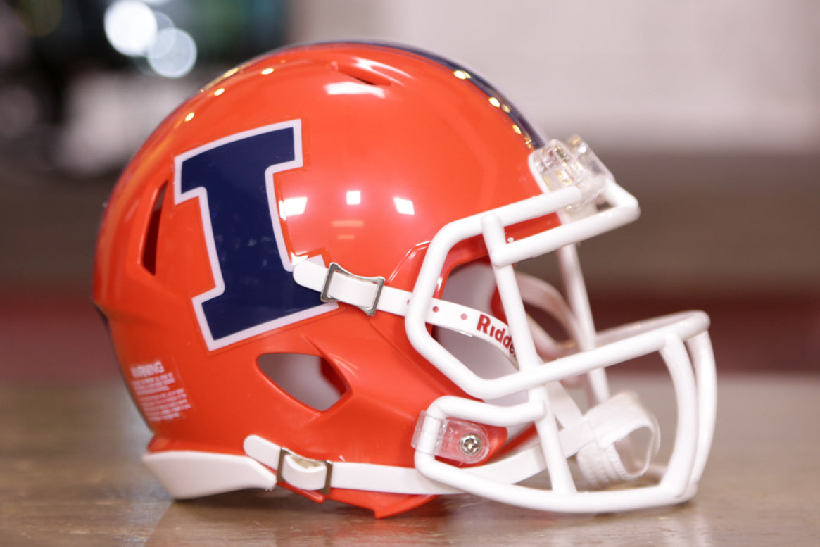 Illinois Fighting Illini Riddell Speed Mini Helmet - Orange