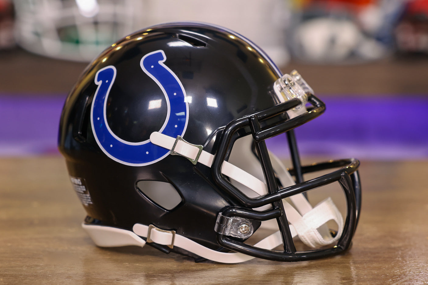 Indianapolis Colts Riddell Speed Mini Helmet - Black Alternate