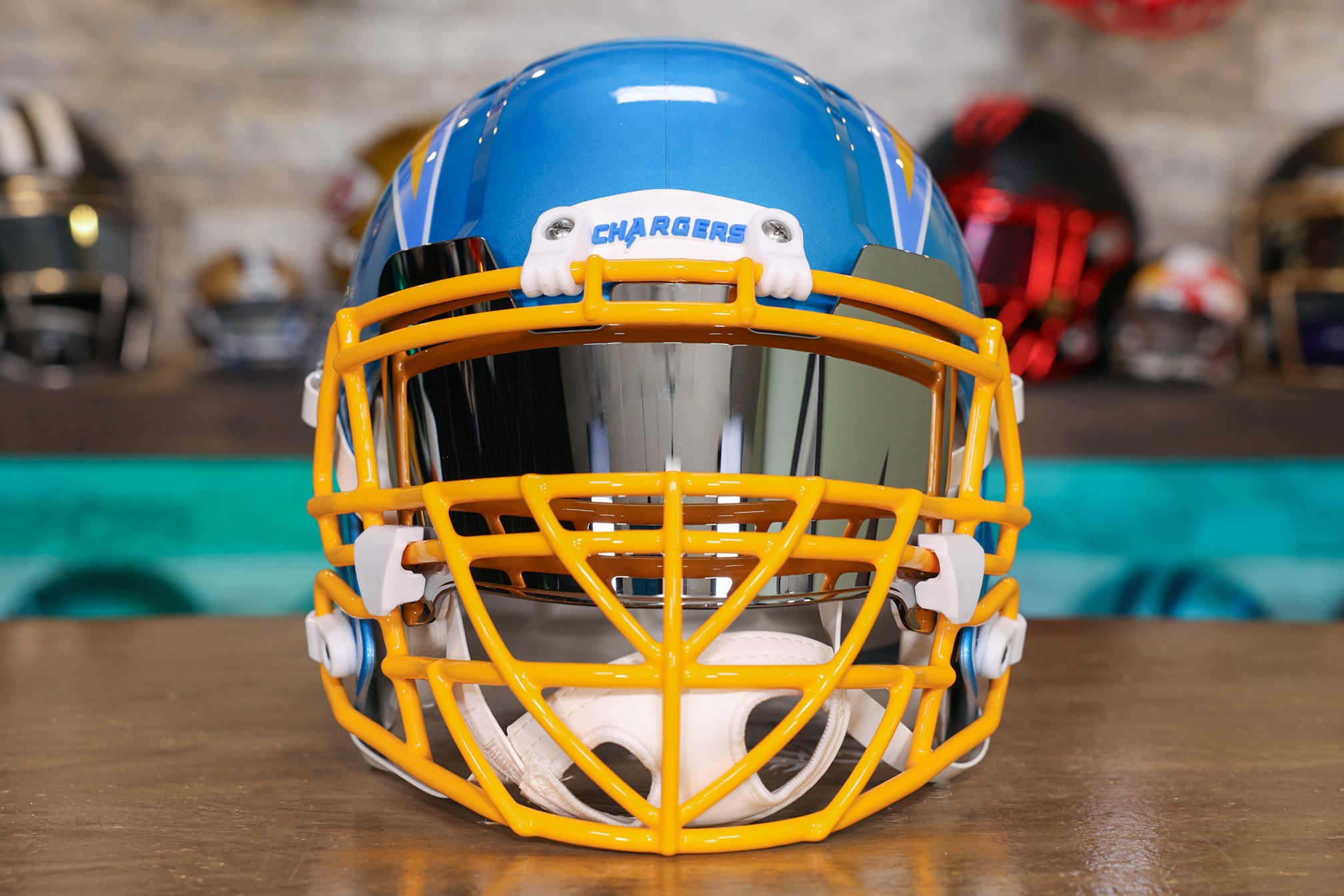 Los Angeles Chargers Riddell Speed Replica Helmet - GG Edition