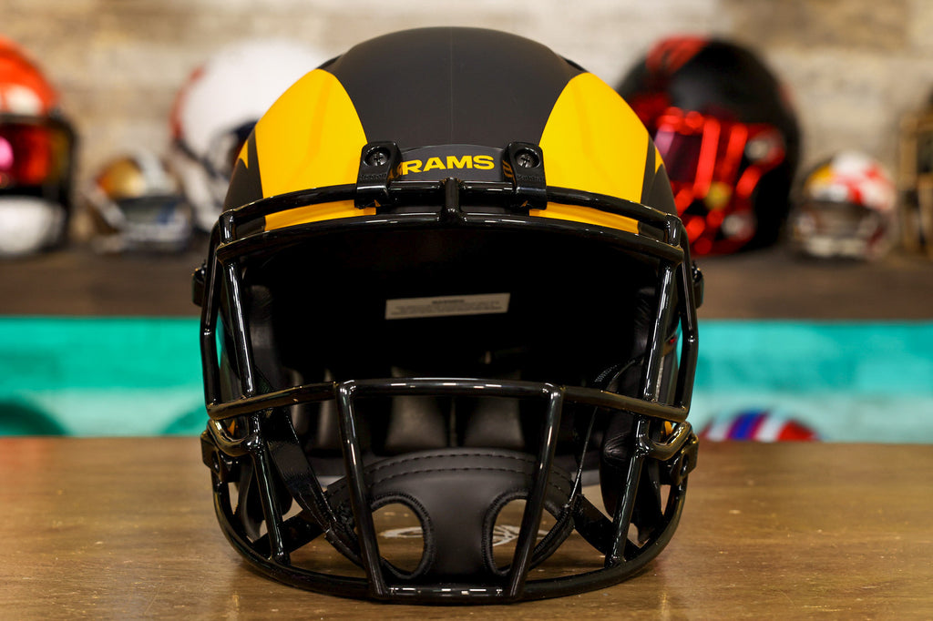 LA RAMS Black Eclipse NFL Full Size Replica Football Helmet |