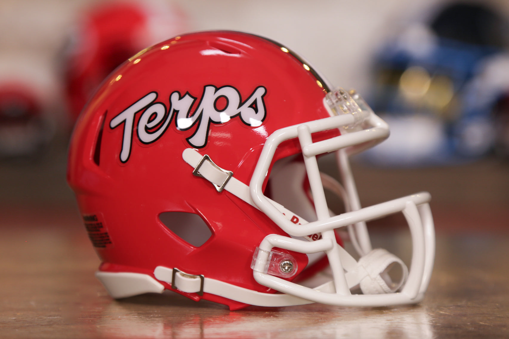 Maryland Terrapins Riddell Speed Mini Helmet - Script