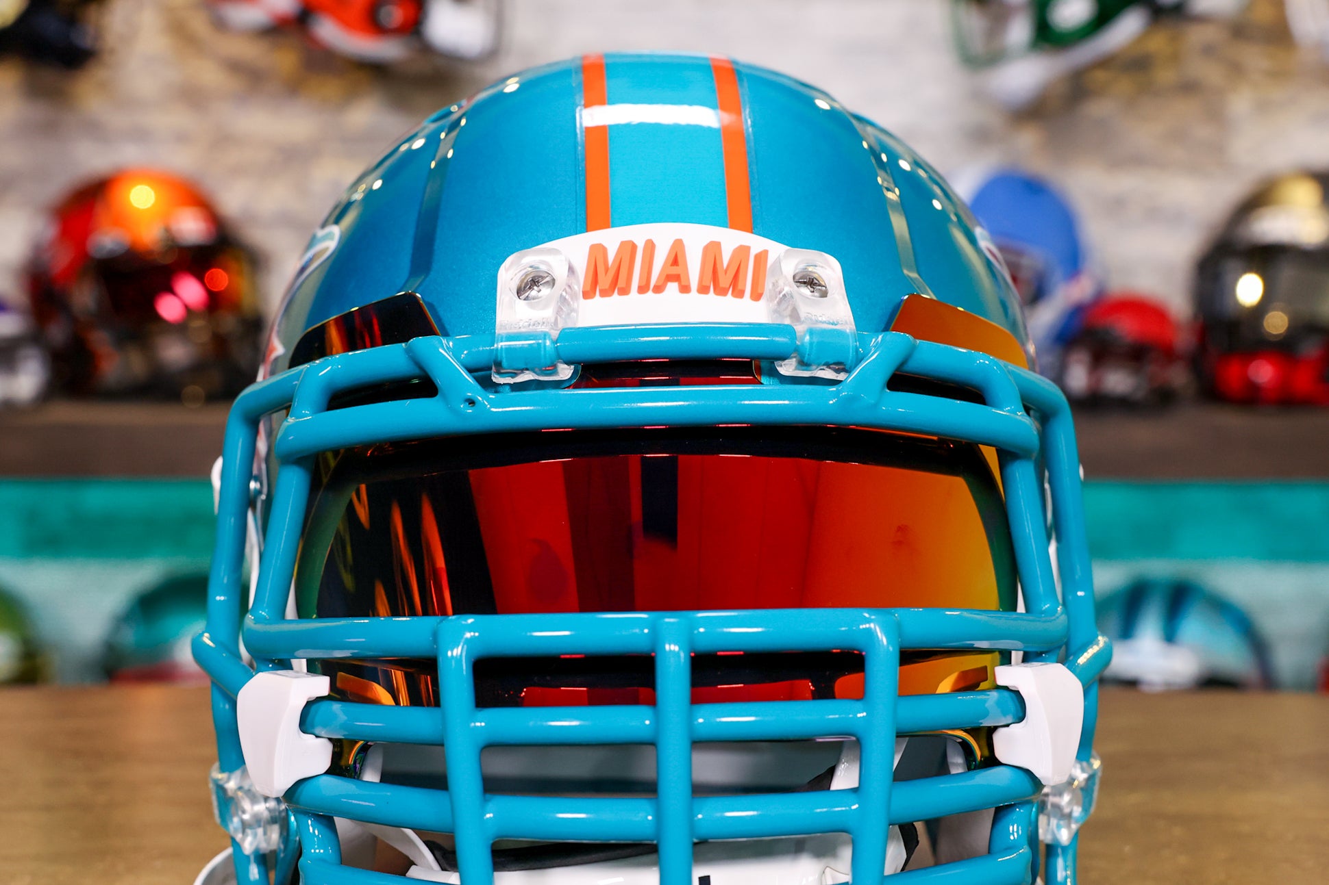 Miami Dolphins Riddell Speed Replica Helmet - GG Edition 00249