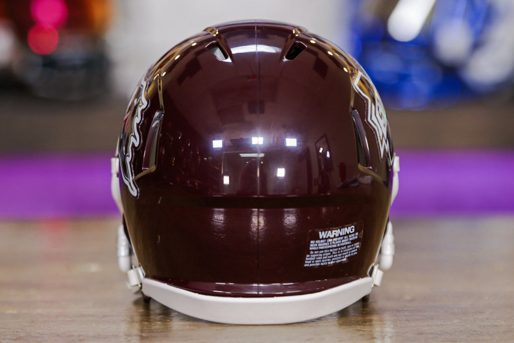 MISSISSIPPI STATE BULLDOGS State 2022 MAROON SPEED FOOTBALL MINI HELMET  +VISOR