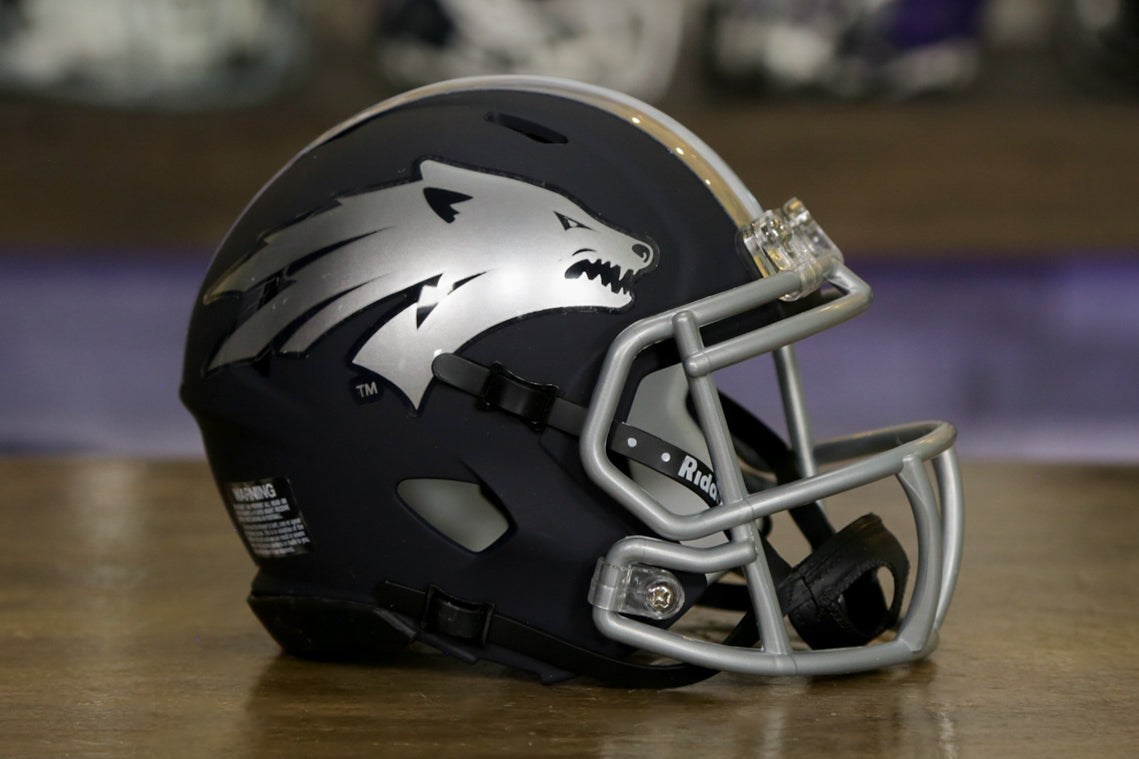 Nevada Wolf Pack Riddell Speed Mini Helmet - Matte Navy