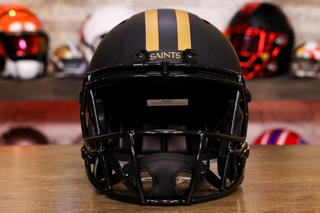 New Orleans Saints Helmet - Full Size Replica - BLACK & GOLD SPORTS