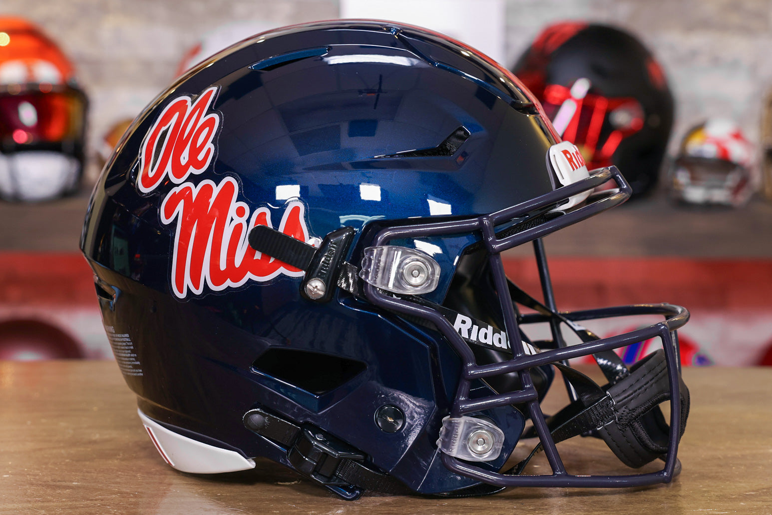 Mississippi Rebels Riddell SpeedFlex Helmet - Navy