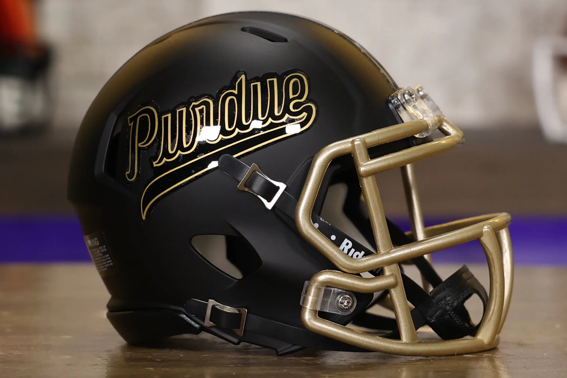 Purdue Boilermakers Riddell Speed Mini Helmet - Script