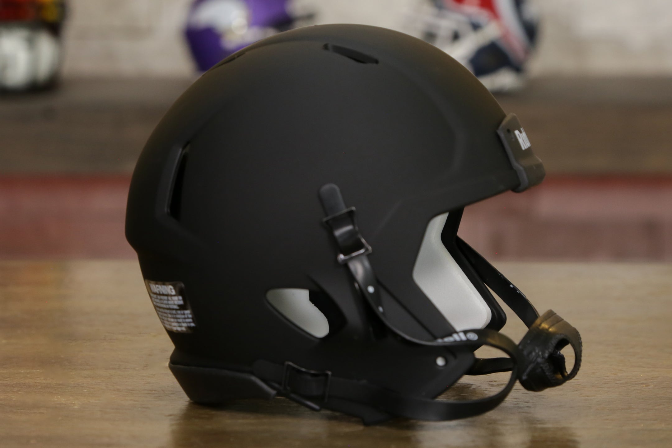 Riddell Speed Blank Mini Helmet Shell - Matte Black w/Blackout