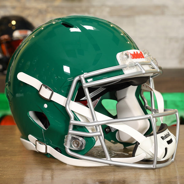 2010 Riddell Adult Football Helmet, Green/Silver (Ram Horns), L shops