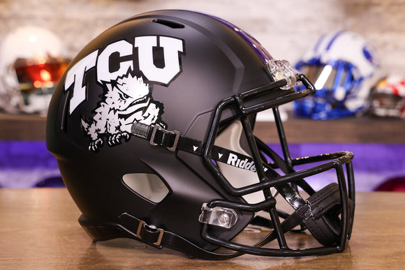 TCU Horned Frogs Riddell Speed Replica Helmet - Matte Black