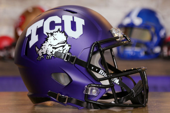 TCU Horned Frogs Riddell Speed Replica Helmet - Satin Purple