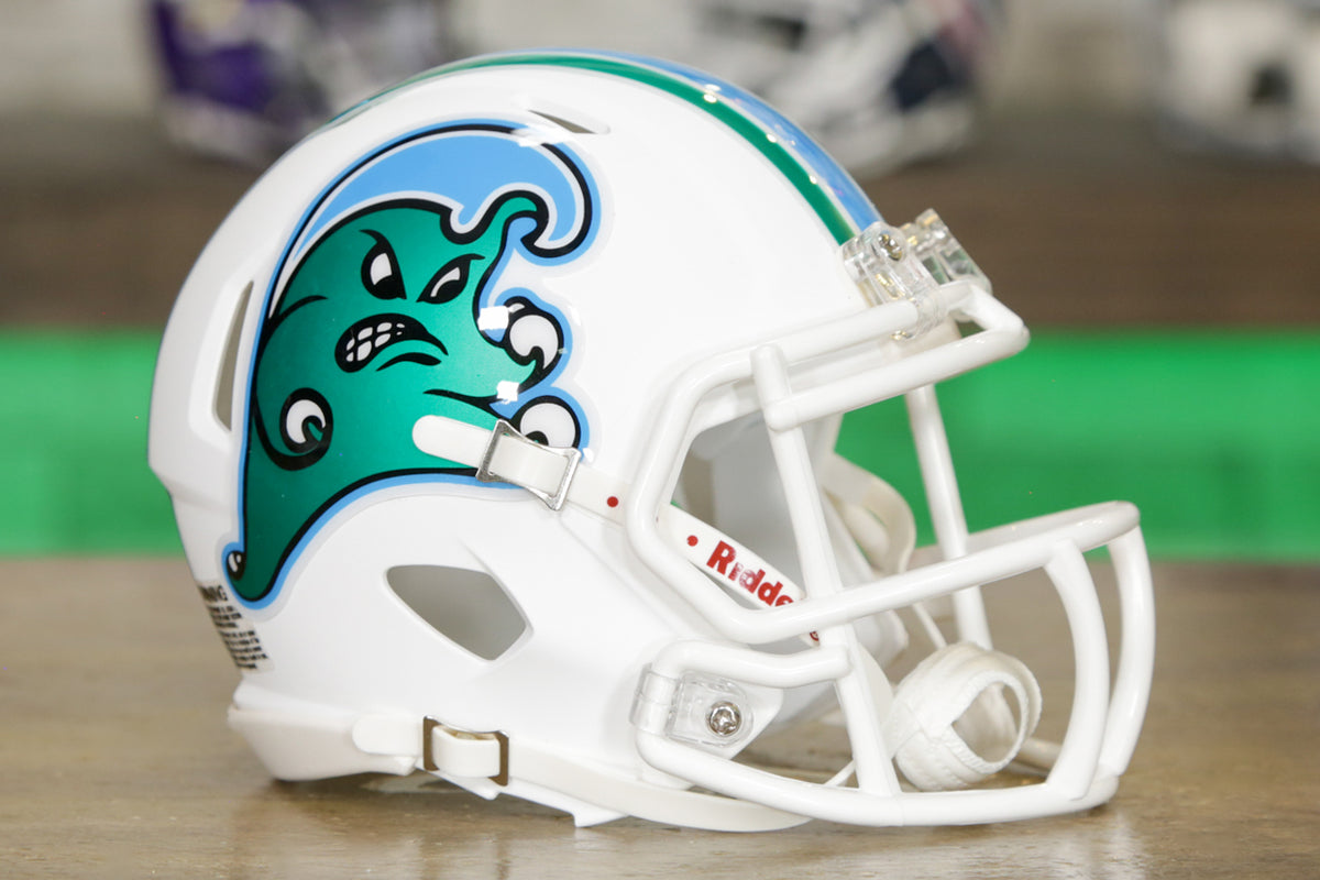 Tulane Green Wave Riddell Speed Mini Helmet - Angry Wave – Green ...