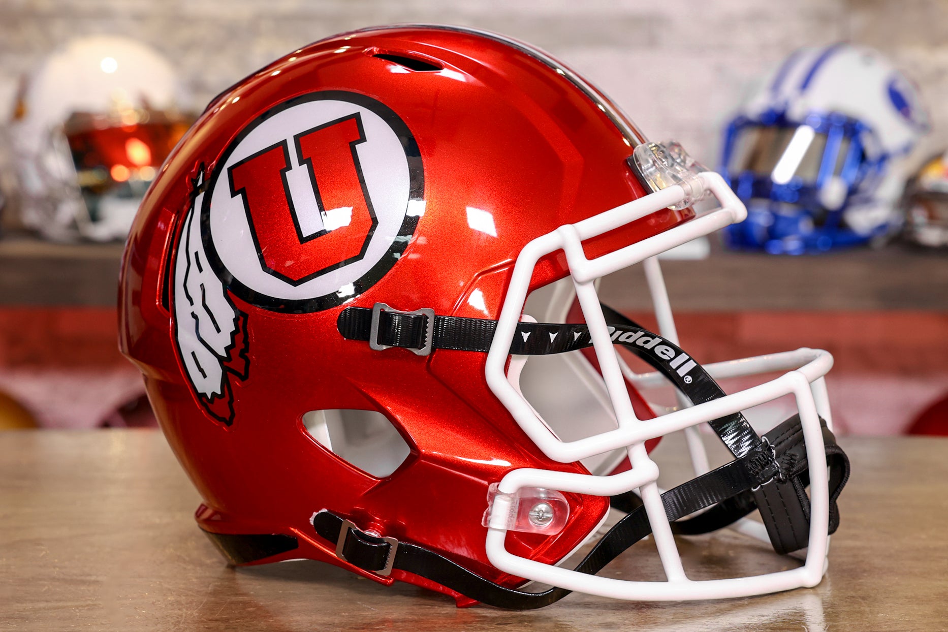 Utah Utes Riddell Speed Replica Helmet - Radiant Red