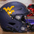 Casco West Virginia Mountaineers Riddell Speed ​​Authentic - Azul marino mate