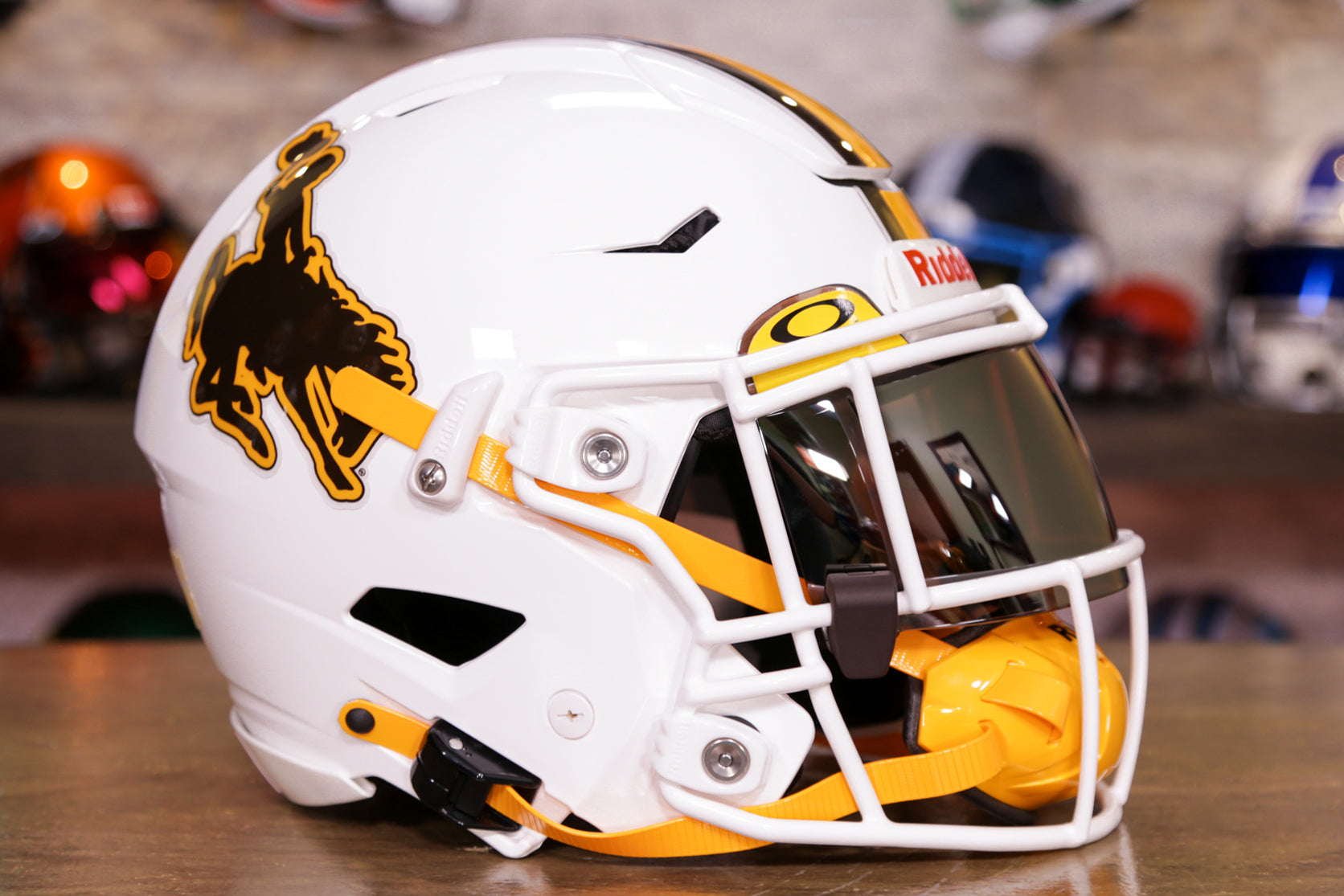Wyoming Cowboys Helmet Riddell Authentic Full Size SpeedFlex Style -  Special Order