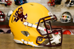 Arizona State Sun Devils Riddell Speed Authentic Helmet - Matte Yellow Sparky