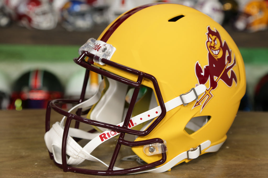 Arizona State Sun Riddell Devils LUNAR Alternate Revolution Speed Authentic  Football Helmet