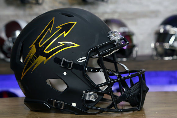 Arizona State Sun Devils Riddell Speed Authentic Helmet - Matte Black