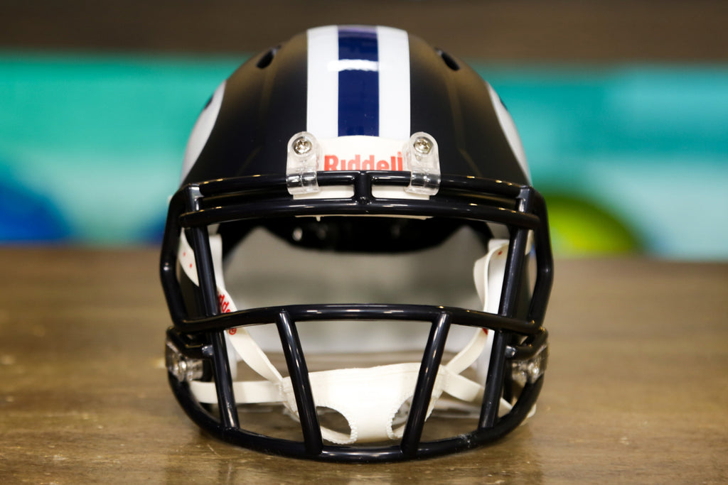 BYU football reintroduces royal, navy blue football helmets