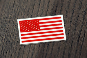 Chrome US Flag Helmet Decal