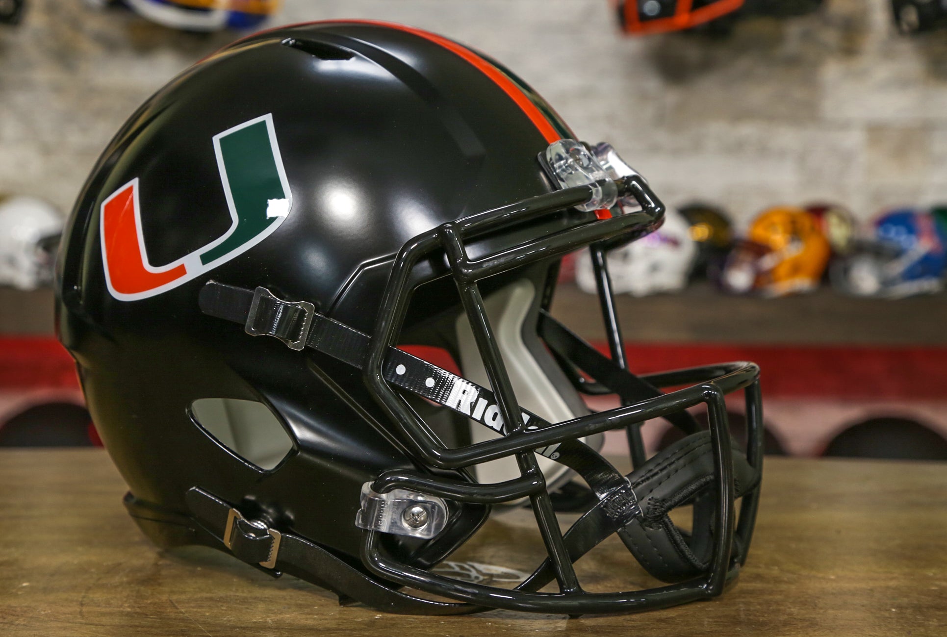 Miami Hurricanes Riddell Speed Replica Helmet - Miami Nights