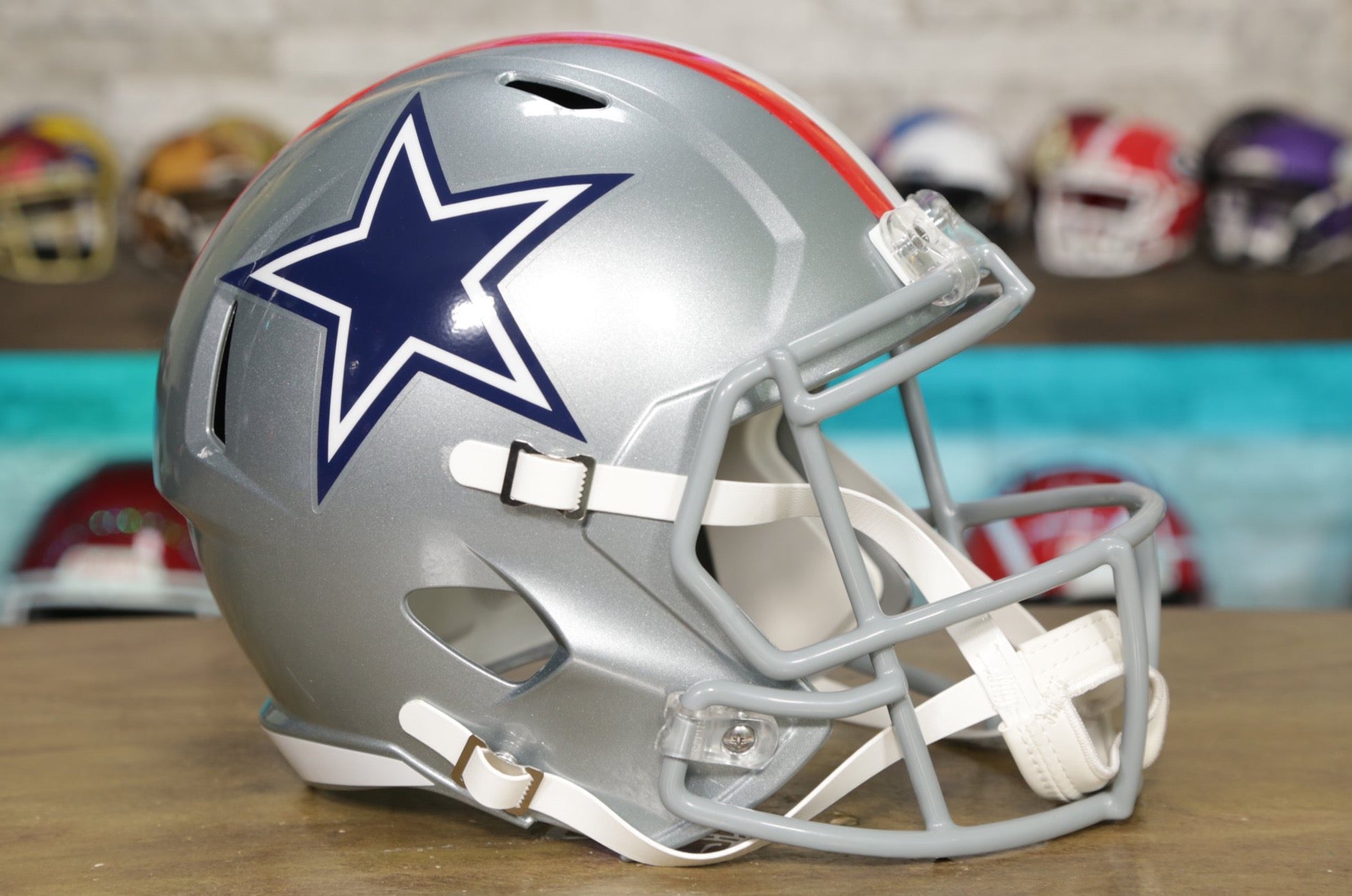 Réplica de casco Riddell Speed ​​de los Dallas Cowboys - Retroceso de 1976