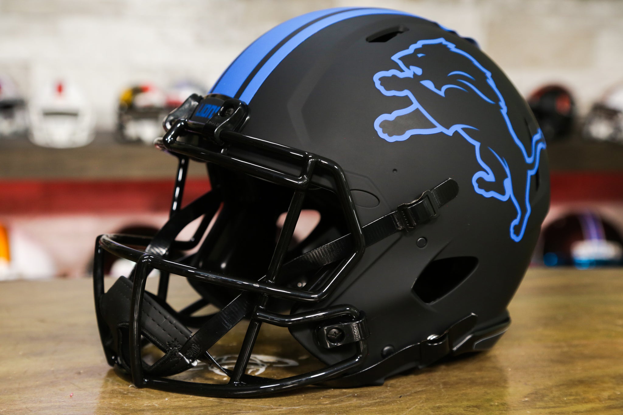 Detroit Lions Riddell Speed Authentic Helmet Eclipse Green Gridiron