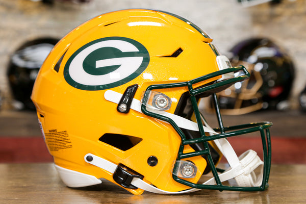 Green Bay Packers NFL Riddell Helmet Tracker Set at the Packers Pro Shop