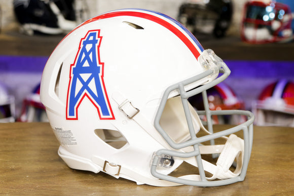 Houston Oilers Riddell Speed ​​Casco auténtico - Retroceso de 1975-1980