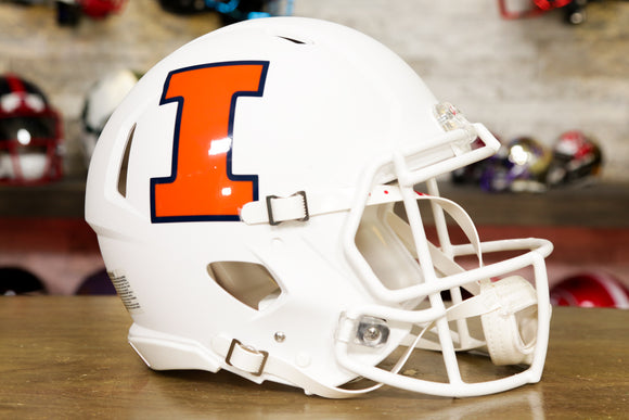 Illinois Fighting Illini Riddell Speed Authentic Helmet - Matte White