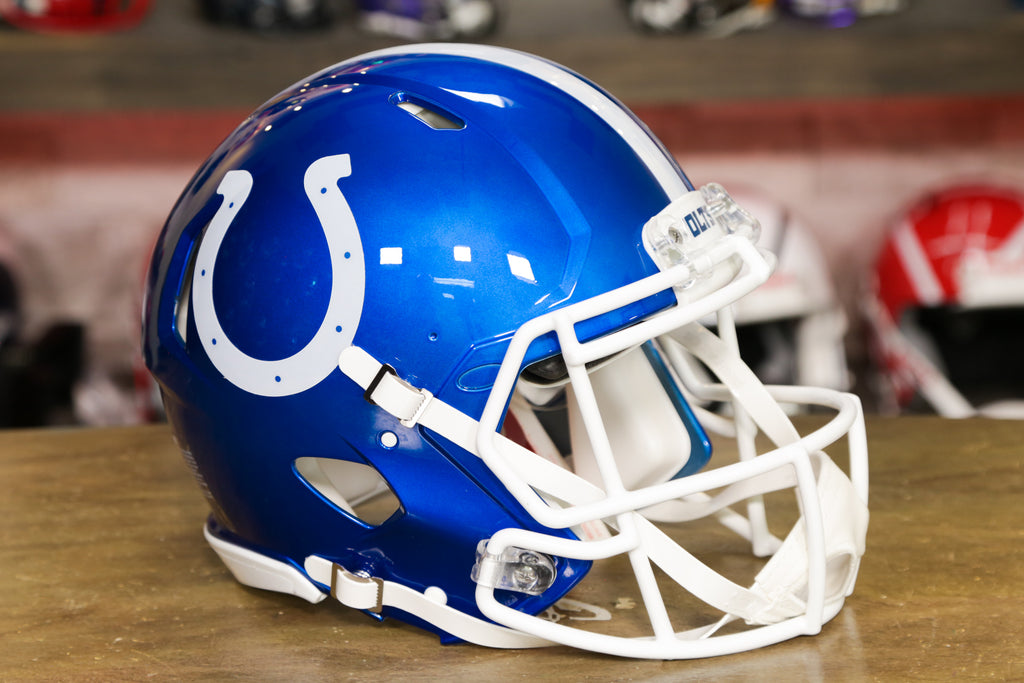 Indianapolis Colts Unsigned Riddell FLASH Alternate Revolution Speed  Replica Football Helmet