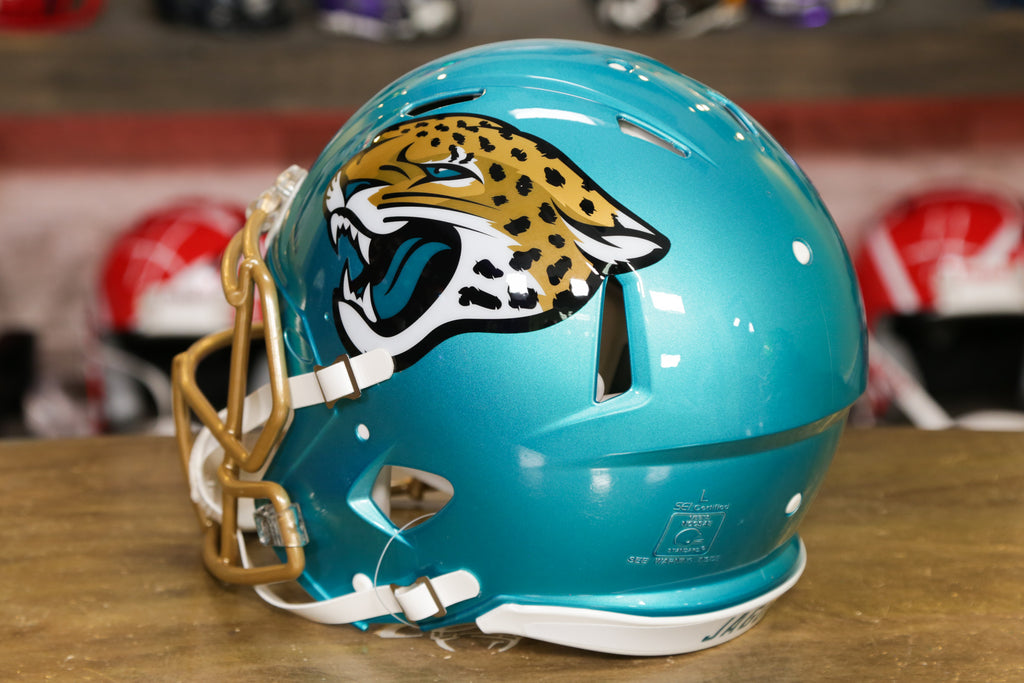 Jacksonville Jaguars Helmet Riddell Replica Full Size Speed Style Flash Alternate