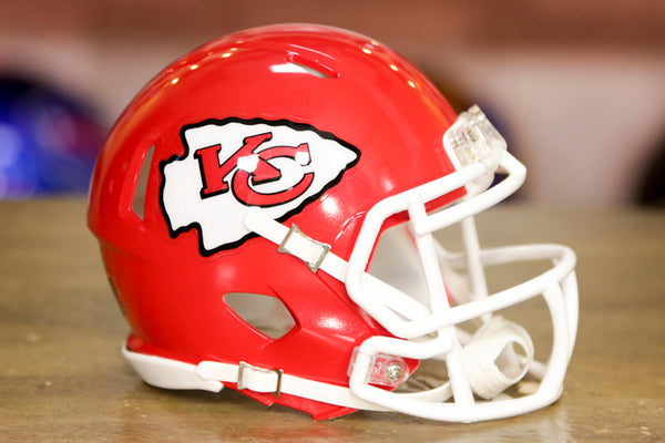 KANSAS CITY CHIEFS CONCEPT FOOTBALL MINI SPEED GLOSS WHITE HELMET