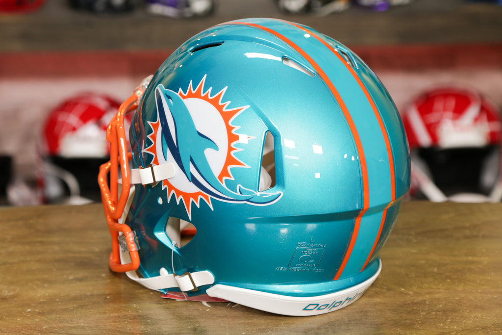 Miami Dolphins Riddell Speed Authentic Helmet - Flash – Green Gridiron, Inc.