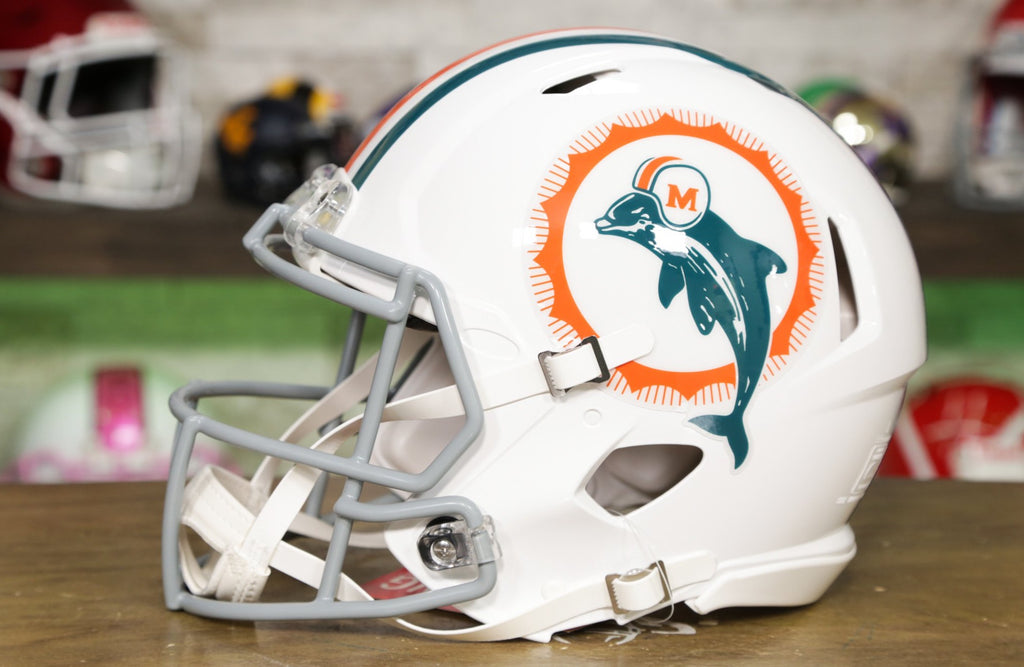 NFL MIAMI DOLPHINS 1972 Throwback Riddell VSR4 Mini Helmet