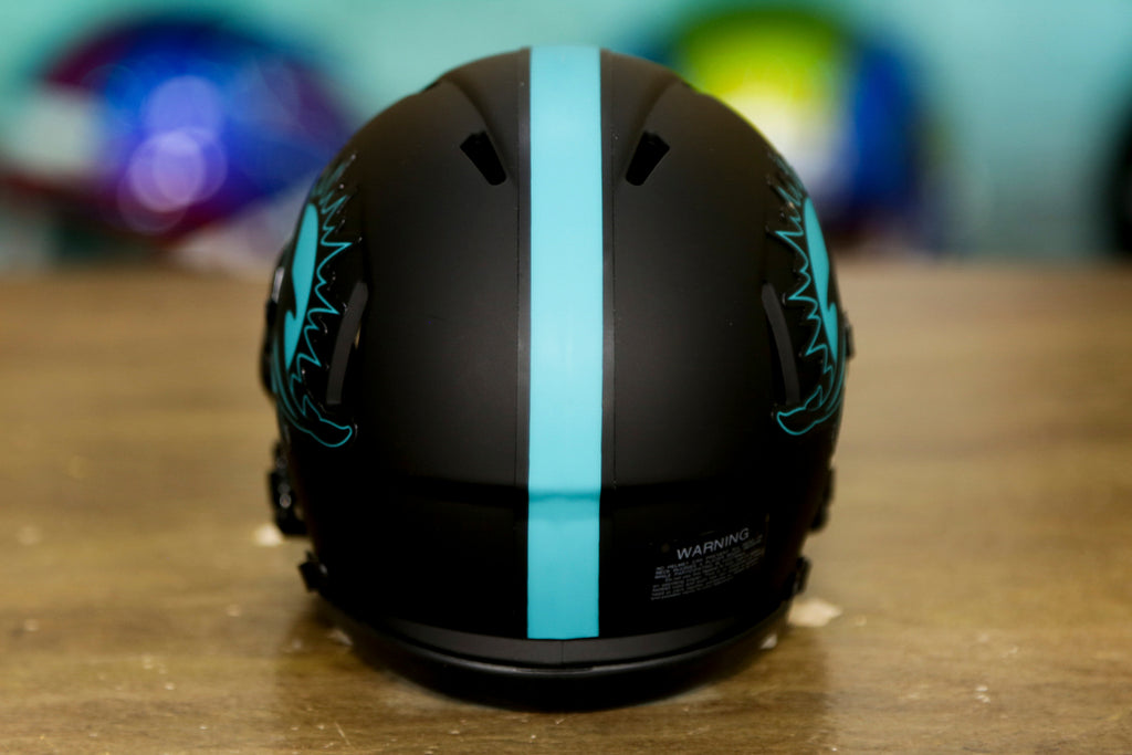 Miami Dolphins Riddell Speed CUSTOM Miami Vice Matte Black Mini