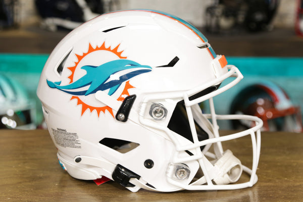 ***CUSTOM*** MIAMI DOLPHINS Full Size NFL Riddell SPEED Football Helmet