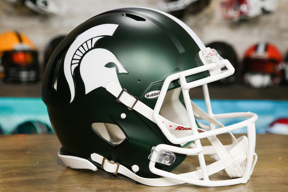 Michigan State Spartans Riddell Speed Authentic Helmet - Satin Green